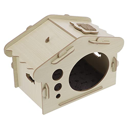 Casa De Madera Para Mascotas, Refugio De Madera Para Gatos, Compacto, Transpirable, Encantador, Suministros Para Mascotas, MDF Para Uso En Interiores  características