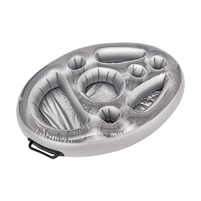 Zayaa Soporte para Bebidas de Piscina Bandeja Flotante Inflable versátil para Piscinas Bañera de hidromasaje - Bandejas de Mesa de refrigerio con Mini
