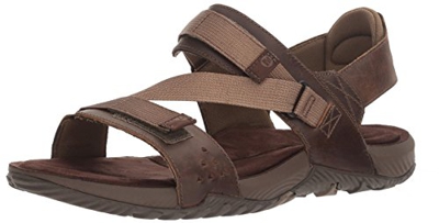 Merrell TERRANT Strap, Sandalias Deportivas Hombre, Marrón (Dark Earth), 47 EU