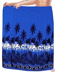 LA LEELA para Hombre del Abrigo del Traje de baño Traje de baño Ropa de Playa Sarong Encubrir Traje de baño de natación Azul en oferta