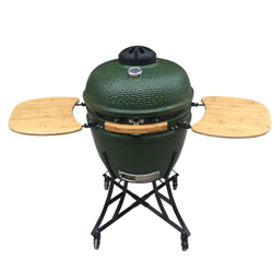 Kamado Jomo - Parrilla de carbón de cerámica, 61 cm verde oliva, adecuada para 8-10 personas características