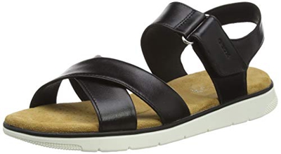 Geox D Dandra E85, Sandalias Mujer, Negro, 35 EU