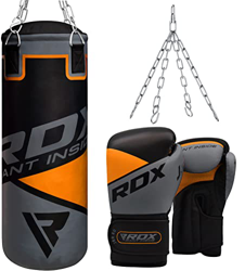 RDX Kids Saco de Boxeo y Guantes llenos 2 pies Set Junior Kick Boxing Heavy MMA Training Guantes Juveniles Punching Mitones Muay Thai Artes Marciales precio