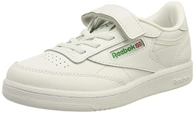 Reebok Club C 1V, Zapatillas, Blanco (White/Glen Green/Vector Blue), 33 EU