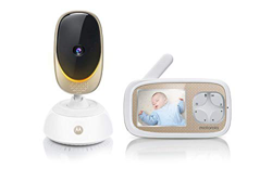 Motorola Baby Comfort 45 Connect - Video-Babyphone Wi-Fi con pantalla LCD a color de 2.8”, Blanco en oferta