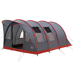 Justcamp Atlanta 5 tienda familiar, tienda tunel para 5 personas, altura en pie, suelo cosido - gris precio