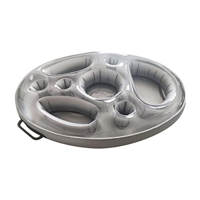 adawd Soporte para Bebidas de Piscina Bandeja Flotante Inflable versátil para Piscinas Bañera de hidromasaje - Bandejas de Mesa de refrigerio con Mini