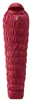 deuter Exosphere-6° L Saco de Dormir de Fibra sintética, Unisex-Adult, Cranberry-Fire, Large