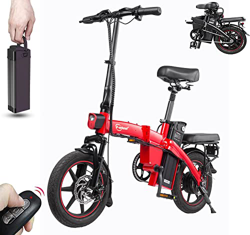 DYU Bicicleta Eléctrica Plegable,14 Pulgadas Inteligente Bicicleta Eléctrica con Asistencia de Pedales,E-Bike con LCD Pantalla,Compacta Portátil Bici  precio
