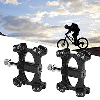 Andraw Pedal de Fibra de Carbono Mate 3K Bright / 3K Resistente y Duradero, Pedal de Bicicleta de Fibra de Carbono, Accesorio de Ciclismo Conveniente 