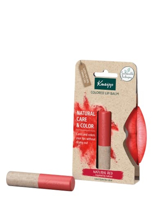 Kneipp Bálsamo Labial con Color Natural Red, Efecto Prolongado, Vegano y de Origen 100% Natural, 1x3.5g