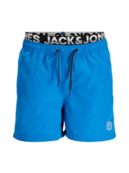 JACK & JONES Bañador Jjicrete Jjswim AKM Double Wb Sn para hombre, Azul (Skydiver)., L en oferta