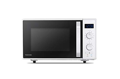 Toshiba MW2-AG23P (WH) - Horno de microondas con grill y cocción combinada, 23 L, 8 menús fáciles, plato giratorio con memoria de posición, 900 W, gri