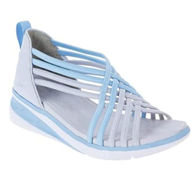 ZYKXSJ Braided Fish Mouth Shoes,Water Ready Sporty Step-in Sandal,Womens Arch Support Orthotics Sandals,Comfortable Athletic Stylish Sporty Sandal (Bl