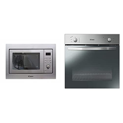 Candy FCS100X/E Horno eléctrico 2100W, Capacidad 70L + MIC201EX Microondas integrable con grill y marco, Potencia 800W-1000W, Capacidad 20L, 8 Program en oferta