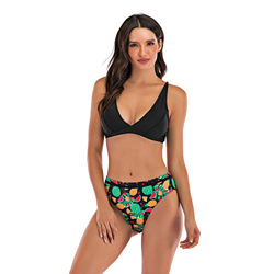 Sweetneed chida yi Bikinis para Mujer Push up con Relleno bañador Bikini con Estampado Bra Tops y Braguitas Bikini Talla Grande Bañador Vacaciones Hal características