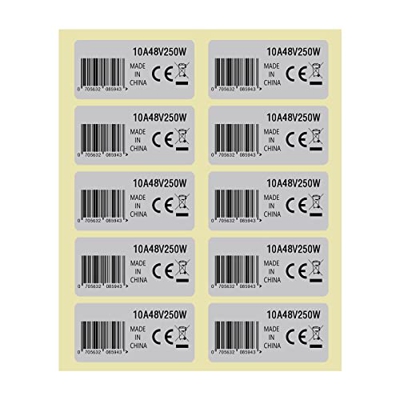 Etiqueta engomada del motor de la impulsión media 10A 48V 250W del motor etiqueta engomada impermeable 4.2x2.1cm motor CE etiquetas compatibles con BA