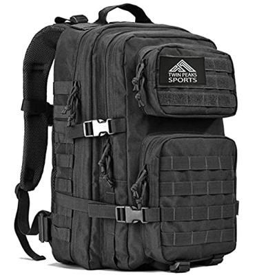 TWIN PEAKS SPORTS Mochila Táctica Militar, 45L Gran Capacidad Mochila Crossfit, Plegable Impermeable Mochila Supervivencia, Montañismo, Senderismo, Tr