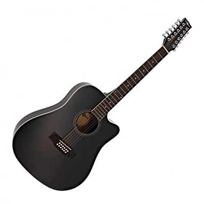Guitarra Acústica de 12 Cuerdas Dreadnought de Gear4music Negro