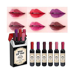 Lápiz labial impermeable para botella de vino, lápiz labial líquido mate, botella de vino, tinte labial impermeable de larga duración, con estuche de  características