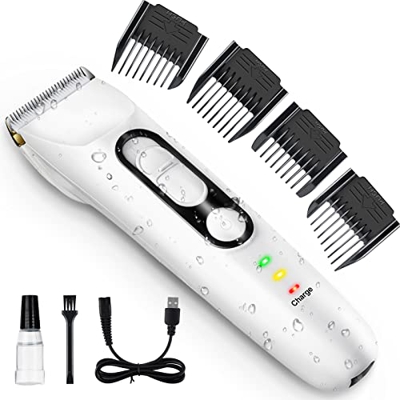 Máquina de Cortar Pelo , Maquina de Afeitar, Maquina de Cortar Pelo Hombre con LED Pantalla,Máquina de Cortar Kit Familia con 4 Peines Guía Precisión 
