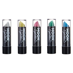 Lápiz Labial Holográfico Brillante por Moon Glitter - 5g - Set de 5 colores en oferta