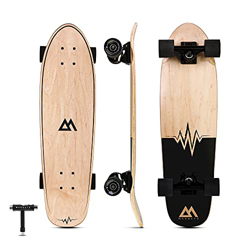 Magneto Mini monopatín del Crucero Crucero | Tabla Corta | Cubierta de Arce Canadiense - Diseñado para niños, Adolescentes y Adultos (Heart Beat) precio