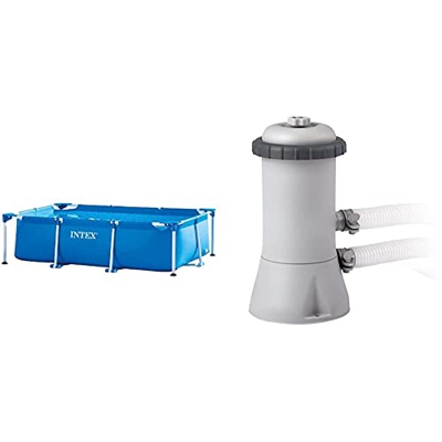 INTEX Pack Piscina Small Frame 260x160x65 cm 2282 litros + Depuradora cartucho 2006 litros/hora