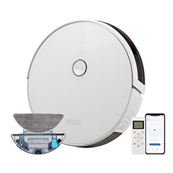 ROZI Robot Aspirador y Friegasuelos, Aspiradora Robot 1800Pa Succión, Limpieza Silenciosa Carga Automática, Compatible con Alexa para Pelo de Mascotas en oferta