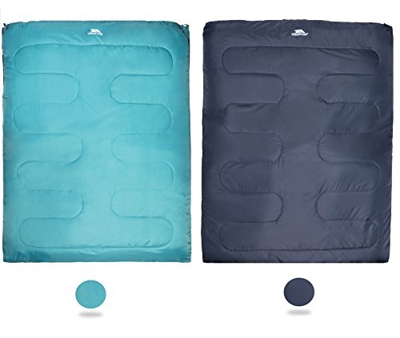 Trespass Catnap-3 Season 2 People Warm Rectangle Sleeping Bag for Camping Hiking Trekking Overnight, Navy Blue, 180 x 140 cm