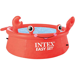 Intex 26100NP - Piscina hinchable INTEX, Piscina para niños, 183x51 cm, 880 litros, Piscina diseño cangrejo, color rojo, Piscina Easy Set, Para niños  precio