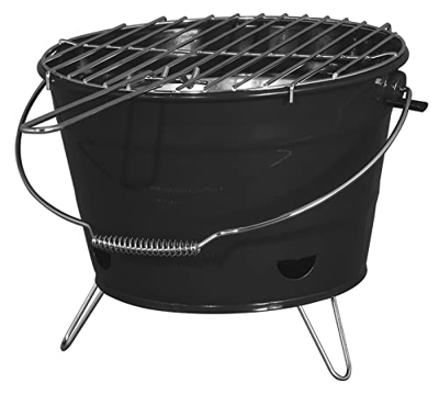 Tarrington House Grill de carbón portátil, Ø 27 cm, negro