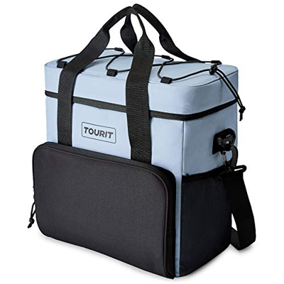 TOURIT Cooler Bag - Bolsa térmica para 35 latas (24 L), color azul