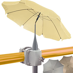 4smile Juego de sombrilla para balcón SunnyJoy + soporte para sombrilla, barandilla para balcón SunnyBoy – UV 50+ + sombrilla para balcón con soporte, en oferta