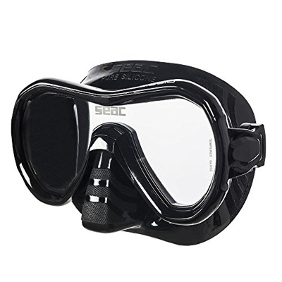 Seac Giglio, Máscara a lente única para Buceo y Snorkeling, Unisex Adultos, negro, Regular