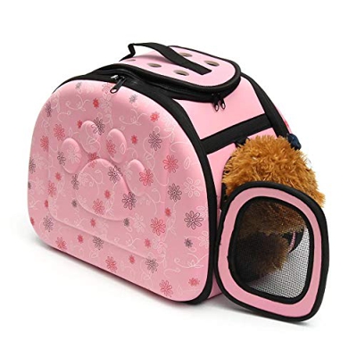LUCHUII Caseta de Perro, Jaula de la Perrera del Gato Bolsa portátil pequeño Animal doméstico del Perro echado a un Lado del Portador del Recorrido de