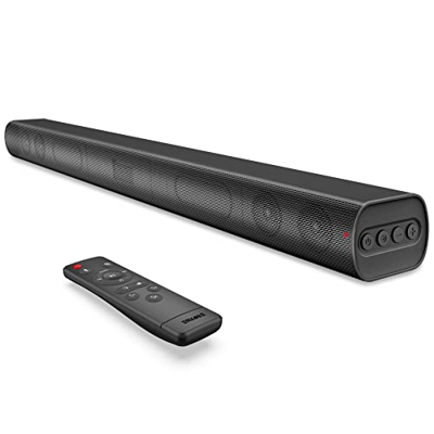Barra de Sonido TV 80w 84cm,sakobs Barra de Sonido Stereo 3D,Barra de Sonido PC Adecuada para Bluetooth/óptico/HDMI/AUX/RCA,3 Modos de Sonido,montado 