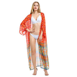 Tyidalin Cárdigans Mujer Florales Largo Vestido Playa Verano Kimono Gasa Maxi Camisolas y Pareos Bohemio (Color 12, Talla única) en oferta
