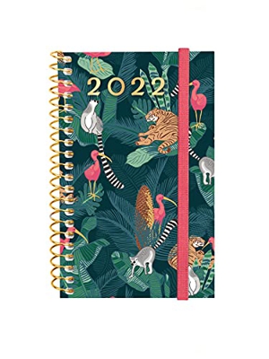 Finocam Espiral Design Collection Selva - Agenda Enero 2022 - Diciembre 2022 (12 meses), Mini - E3 - 79x127 mm, Selva