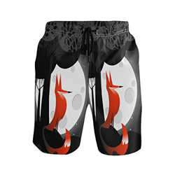 Dark Moon Fox Bañador para Hombre Pantalones Cortos Bañadores Shorts para Hombres Natacion Piscina Surf Playa en oferta