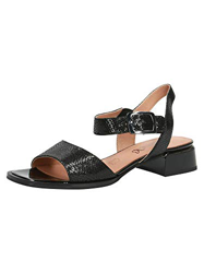 CAPRICE 9-9-28207-26, Sandalia con taln Mujer, Reptile Negro, 36 EU en oferta