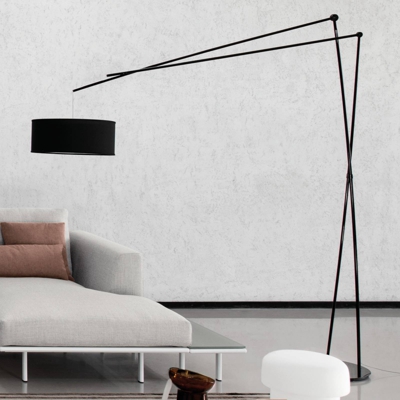 Prandina Effimera F50 lámpara pie negro brillante