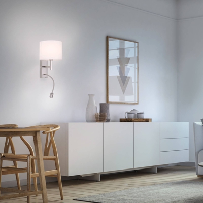 Paul Neuhaus Robin aplique brazo de lectura blanco