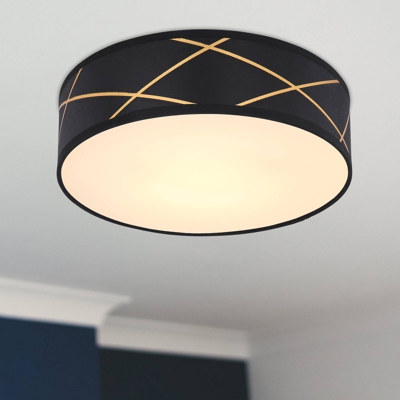 Plafón LED Bemmo, negro/oro