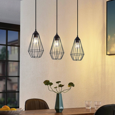 Lindby Elainy lámpara colgante, jaula, 3 luces