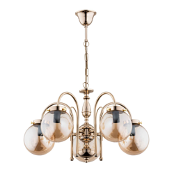 Lámpara de araña Hector, oro, 5 luces en oferta