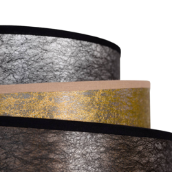 Lámpara de mesa Trio shine vellón, negro/oro Ø25cm en oferta