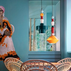 Lámpara colgante Lariat, altura 70 cm, amarillo precio