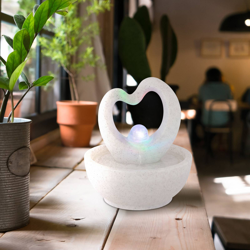 Fuente LED Fontana en forma de corazón, gris, RGB precio