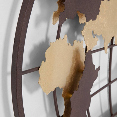 KARE Earth Grid aplique LED en marrón/oro